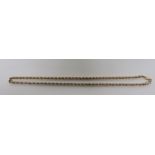 A marked 9ct gold rope twist necklace, approximately 46cm, weight 6.5g