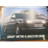 Quantity of car posters for the Rover, Austin Rover etc