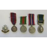 Medals to 4968608 SPR F J Johnson R.E. 2nd World War medal, defence medal, coronation medal 1953 and