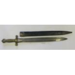 French model 1831 foot artillery sword. Brass one piece grip, crossguard and pommel. Crossguard