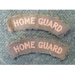 A pair of home guard shoulder titles, c.1940