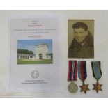 WWII Group to Sergeant Ronald Giles RAFVR No.1337733 (son of PTE E H Giles). Air crew Europe Star,