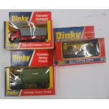 Three boxed Dinky Vehicles to include a Alfetta GTV, a Convoy Army Truck and a Convoy Dumper Truck