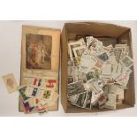 Quantity of cigarette cards to include three albums, and some loose, to include Kensitas Silks