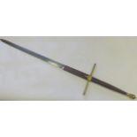 Reproduction sixteen century large two handed sword. The Ricasso covered in simulated leather with