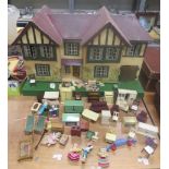 Dolls House, together with a small quantity of Dolls House furniture