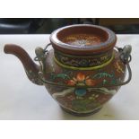 Oriental chocolate tea pot