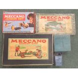 Quantity of Meccano items to include a 1A Meccano Accessory Outfit, a 2A Meccano Accessory Outfit, a