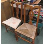 A collection of furniture to include chairs, a canterbury, a pot cupboard, lamps etc.