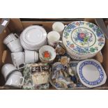 Quantity of decorative ceramics to include Masons plates