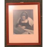 Framed print of a lady