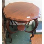 A mahogany occasional table