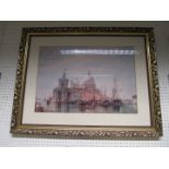 A Venice print framed