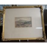 A small watercolour moor scene by Lydford together with two forest scenes.