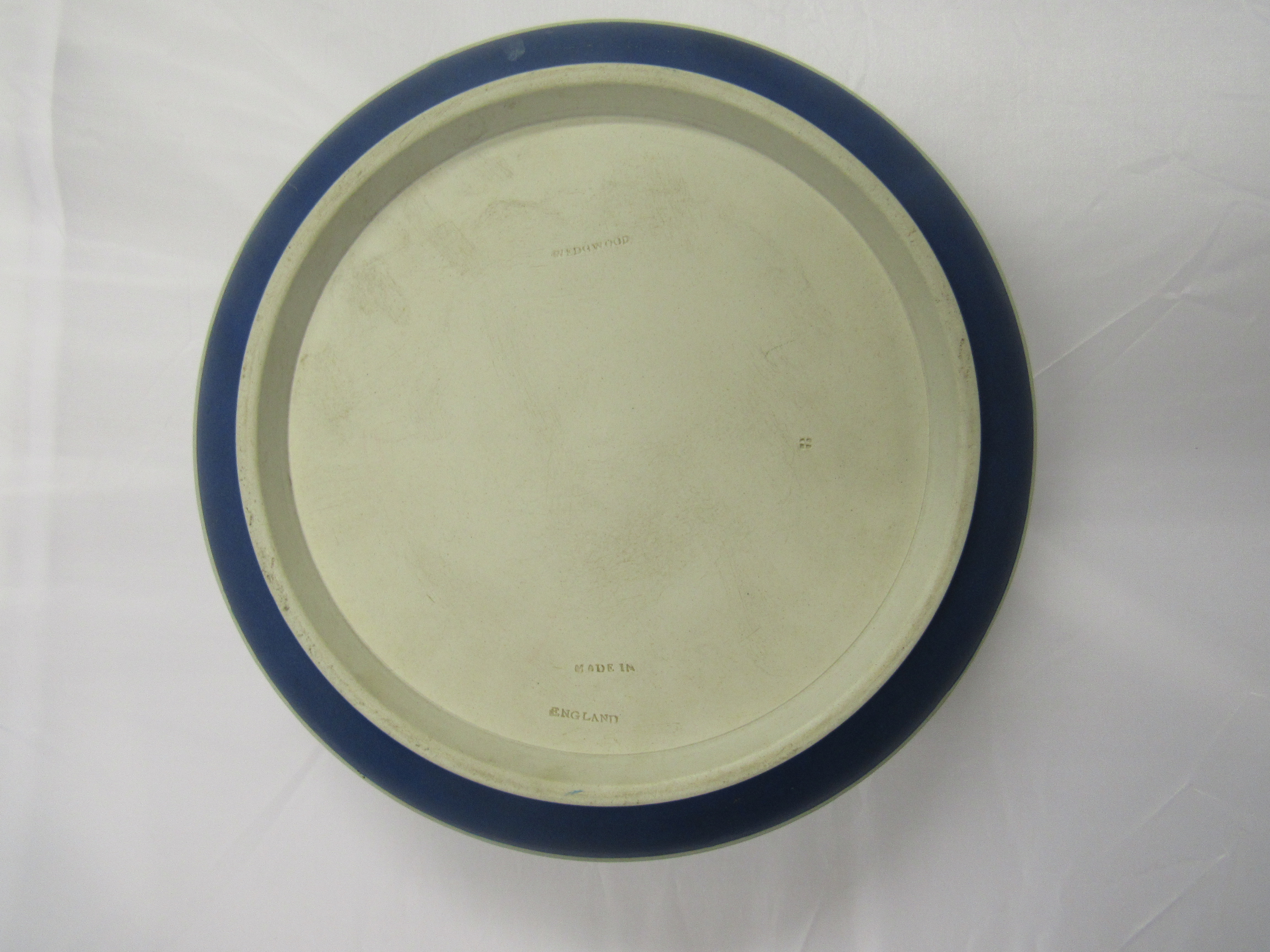 Blue and White Wedgwood bowl with silver plated rim - Image 2 of 2