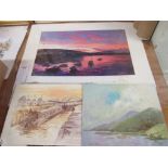 A variety of boat prints and signed watercolours by Alan Ward