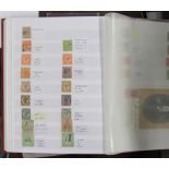 Stamp album containing a world mix of un-mounted/mint and used stamps