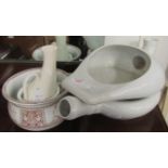 Five early 20th century china'bedroom toilet' receptacles