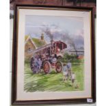 A signed watercolour of Bishops Lydeard Steam Festival by Alan Ward