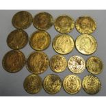 A collection of 10 Gambling tokens fashioned in the manner of George III 1797 coins together with