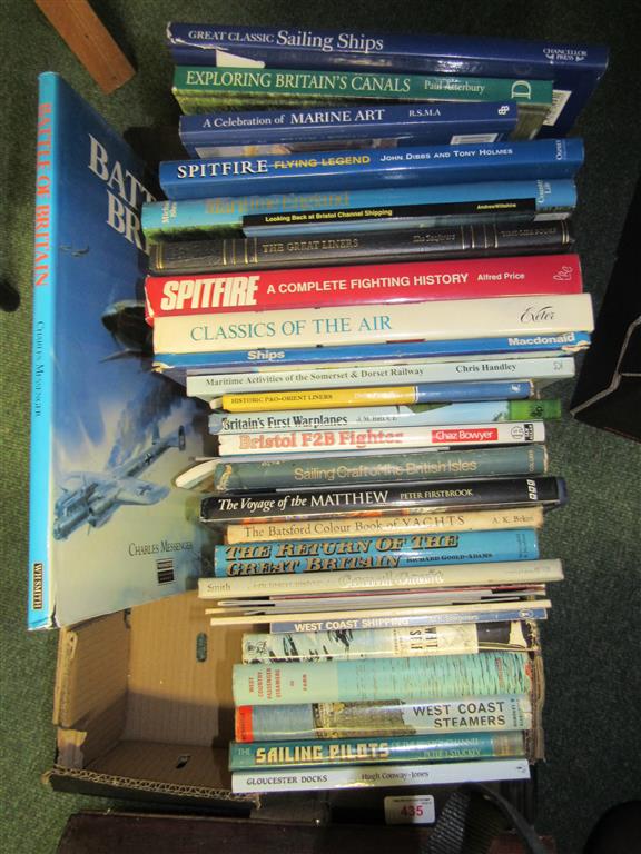 A box of aviation and transport books in excess 25