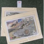 2 D-Day Guernsey anniversary coin and stamps