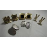 Four pairs of vintage cufflinks