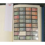 A collection of British Colonial stamps, Victoria to Queen Elizabeth II in a blue 'Concord stamp