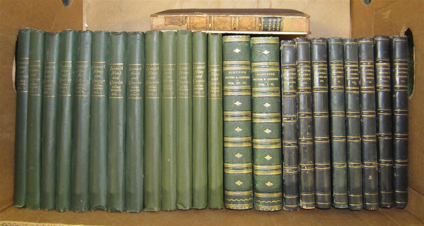 24 volumes of Scottish Notes and Queries, various dates from 1880's to 1930's