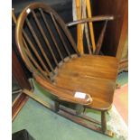 A child's Ercol wooden rocking chair (AF)