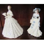 Royal Worcester figurine 'Elizabeth Empress of Austria' and a Coalport figurine 'Emma Hamilton'