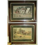 A pair of prints by Wright depicting comical rural scenes
