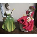 Royal Doulton figurines 'Fleur' and 'Top o' the hill'