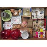 Box of mixed items including 32 Whimsies, Disney (AF) and other collectibles (5 boxed), Magic Circle