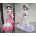 Coalport figurines 'Lady Charlotte' and 'Lady Elizabeth'