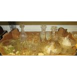 Two boxes of assorted glassware