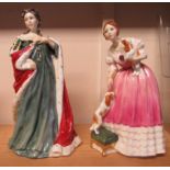 Royal Doulton figurines 'Queen Anne' and 'Queen Victoria'