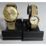 A boxed gentlemans Aviva wrist watch together with a boxed ladies Rotary wrist watch.