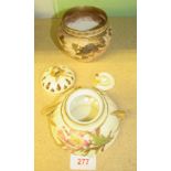 Two Royal Worcester blush ware pieces, the posy vase (10cm) late 19th century (numbered 3625) and