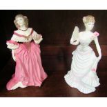 Coalport figurines 'Lady Castlemaine' and 'Lillie Langtrey'