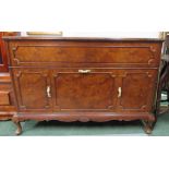 Walnut radiogram cabinet with reeled tape deck only remaining