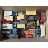 A collection of matchbox lorries, cars etc