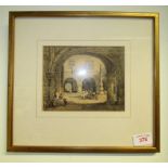 A watercolour by Samuel Prout (1783-1852) one of the masters of watercolour architectural