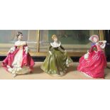Royal Doulton figurines 'Southern Belle', 'Geraldine' and 'Autumn breezes'
