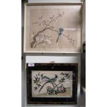 Two framed oriental pictures