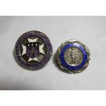 A silver General Nursing Council for England and Wales badge, engraved on the back for M. TURNER SRN