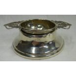 SILVER TEA STRAINER AND STAND