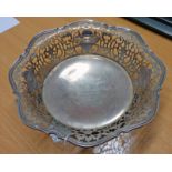 SILVER BOWL WITH PIERCED DECORATION SHEFFIELD 1928