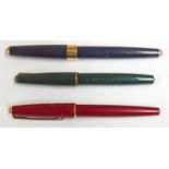 3 PARKER FOUNTAIN PENS