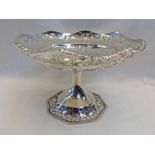 SILVER CIRCULAR TAZZA SHEFFIELD 1904 10OZS Condition Report: Some minor wear to bowl,